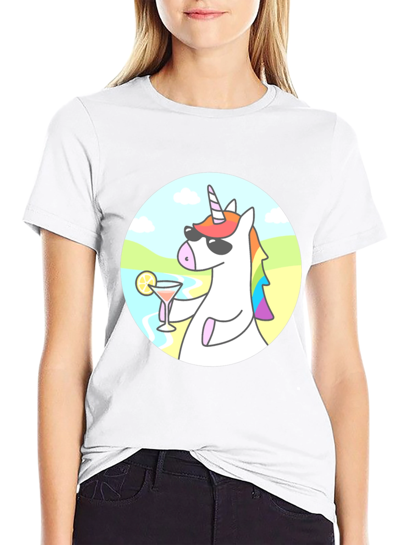 Cool Unicorn Cocktail Graphic Tee