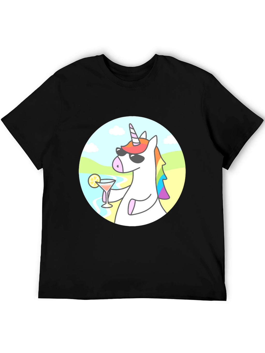 Cool Unicorn Cocktail Graphic Tee