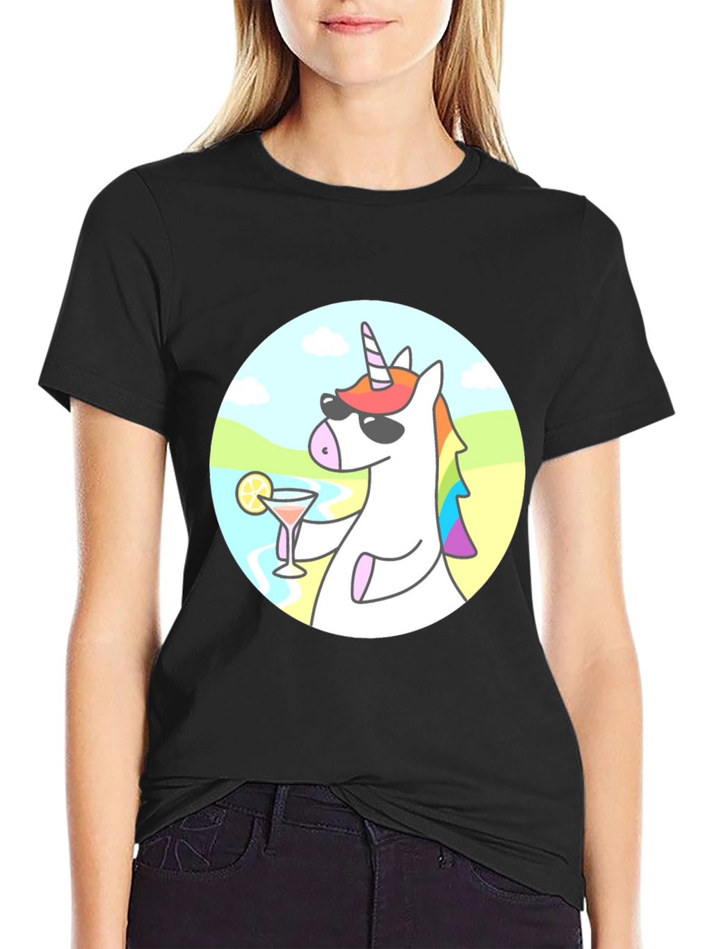 Cool Unicorn Cocktail Graphic Tee
