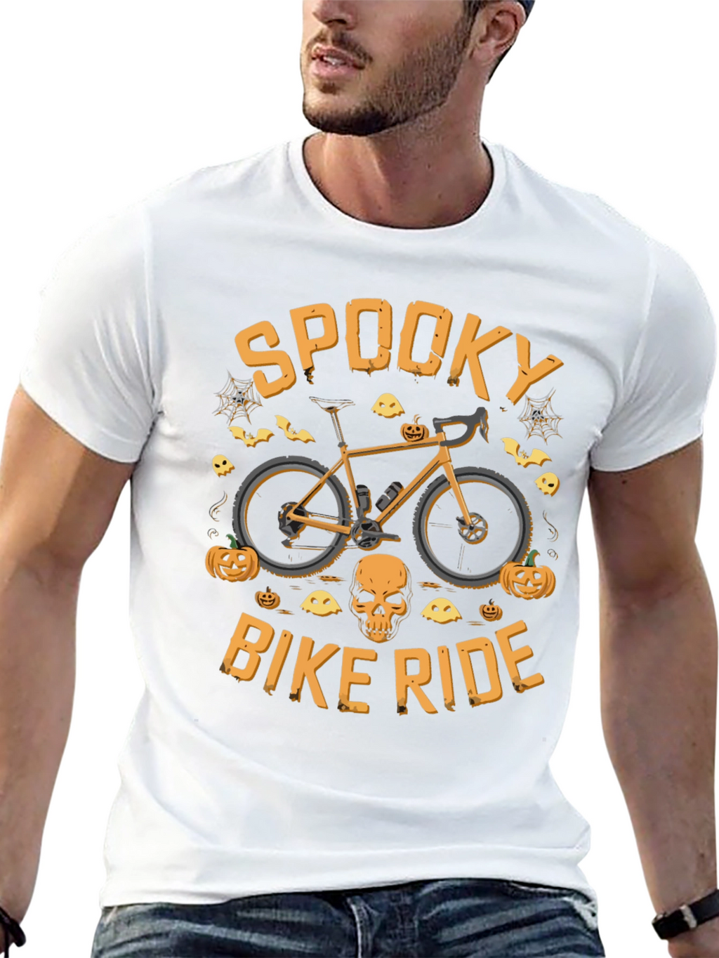 Spooky Bike Ride Halloween Graphic Tee