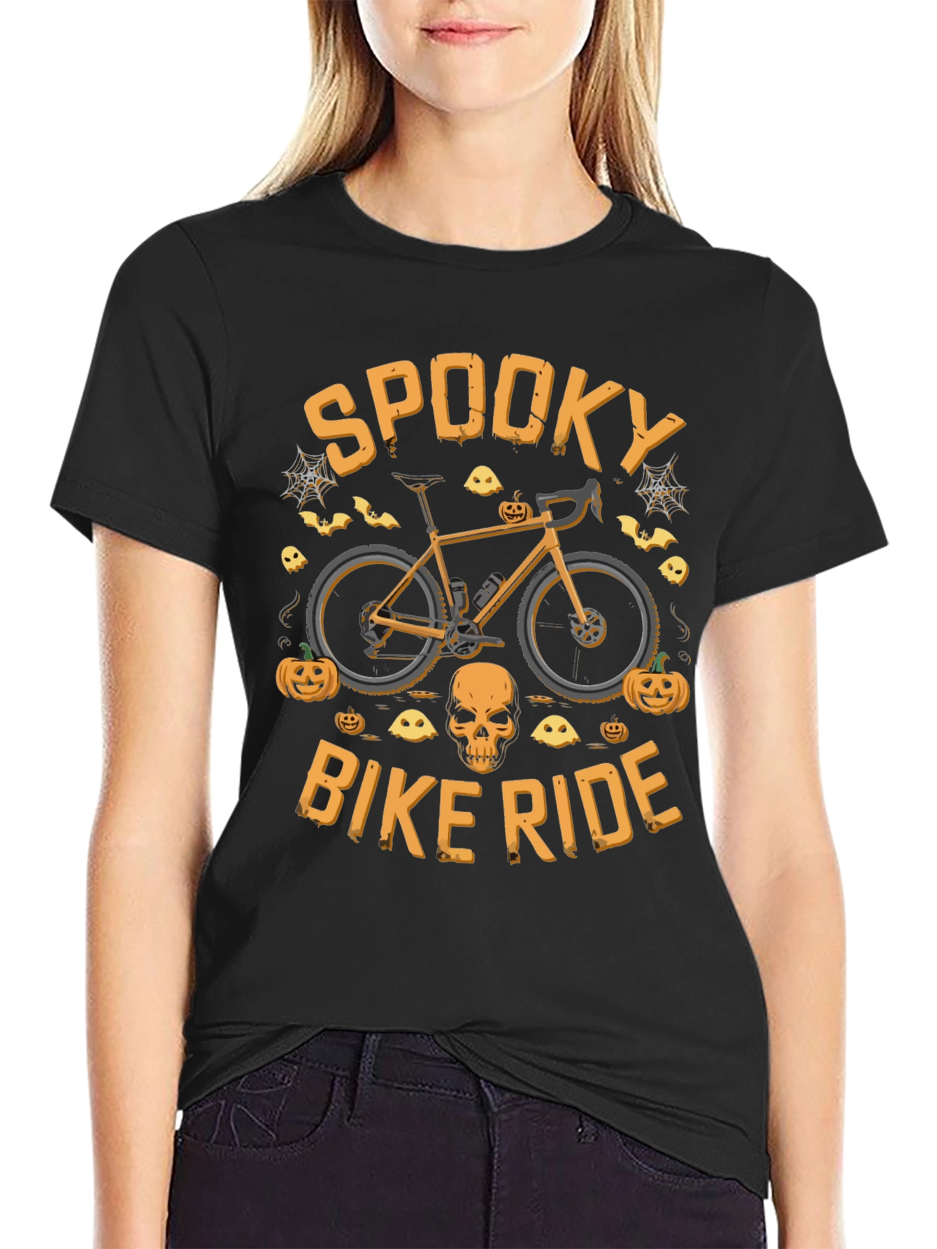 Spooky Bike Ride Halloween Graphic Tee