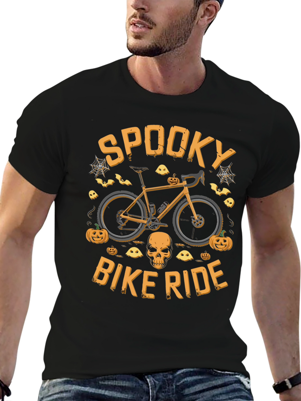 Spooky Bike Ride Halloween Graphic Tee