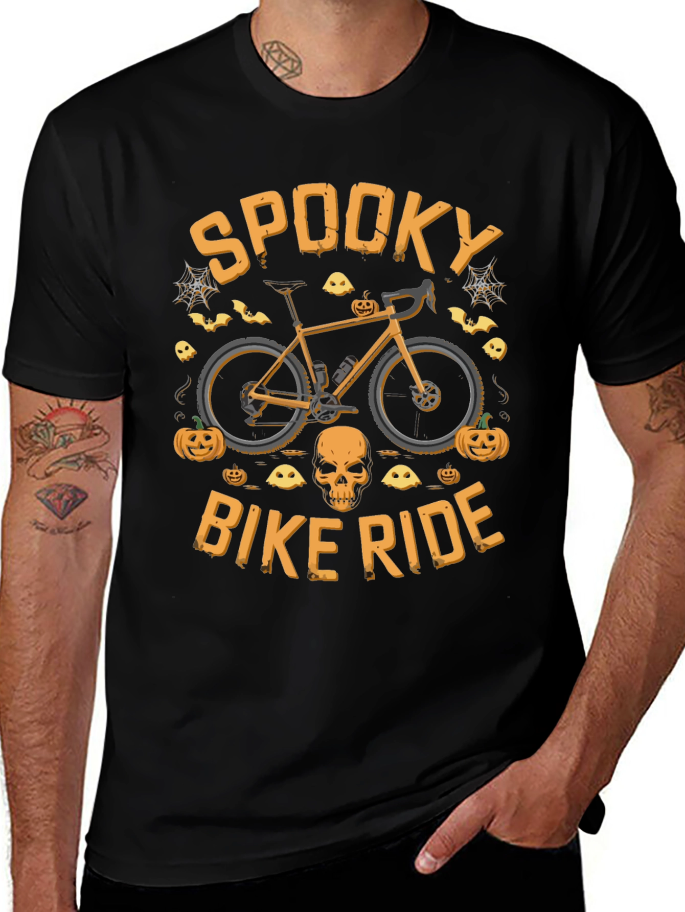 Spooky Bike Ride Halloween Graphic Tee