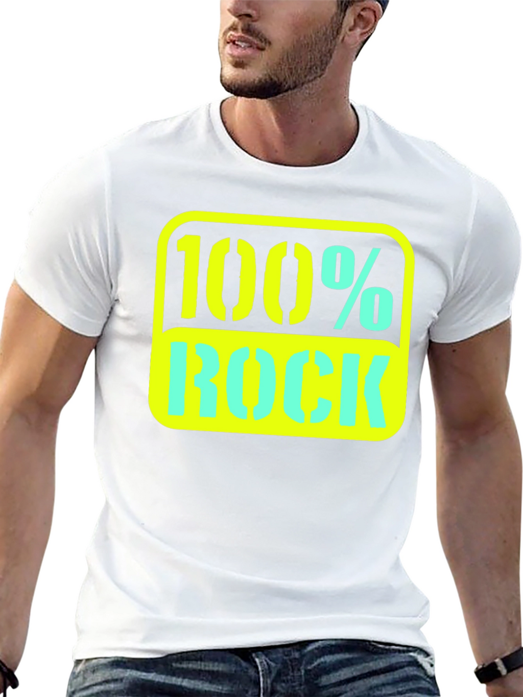 100% Rock Graphic Tee - Bold Style