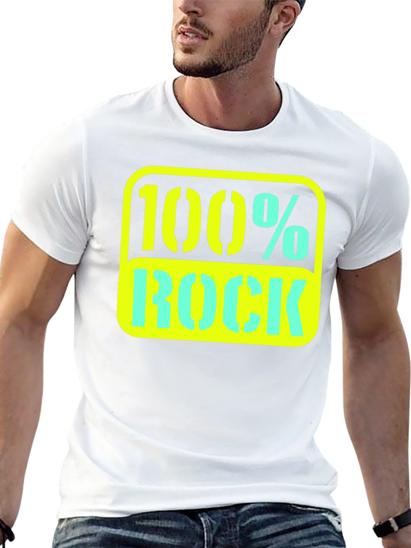 100% Rock Graphic Tee - Bold Style