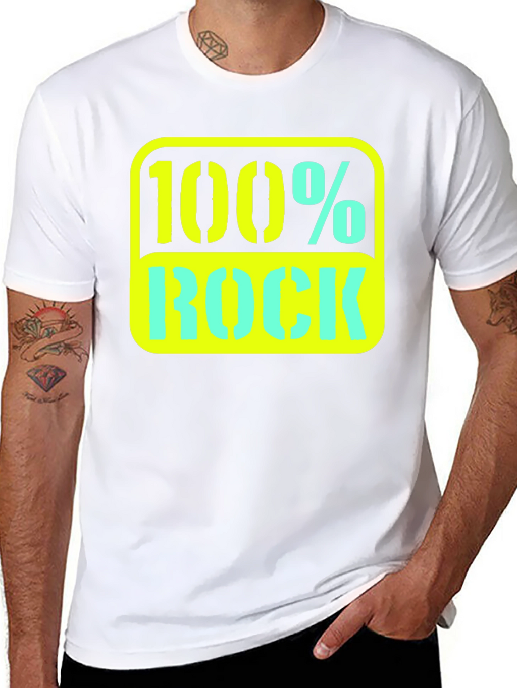 100% Rock Graphic Tee - Bold Style