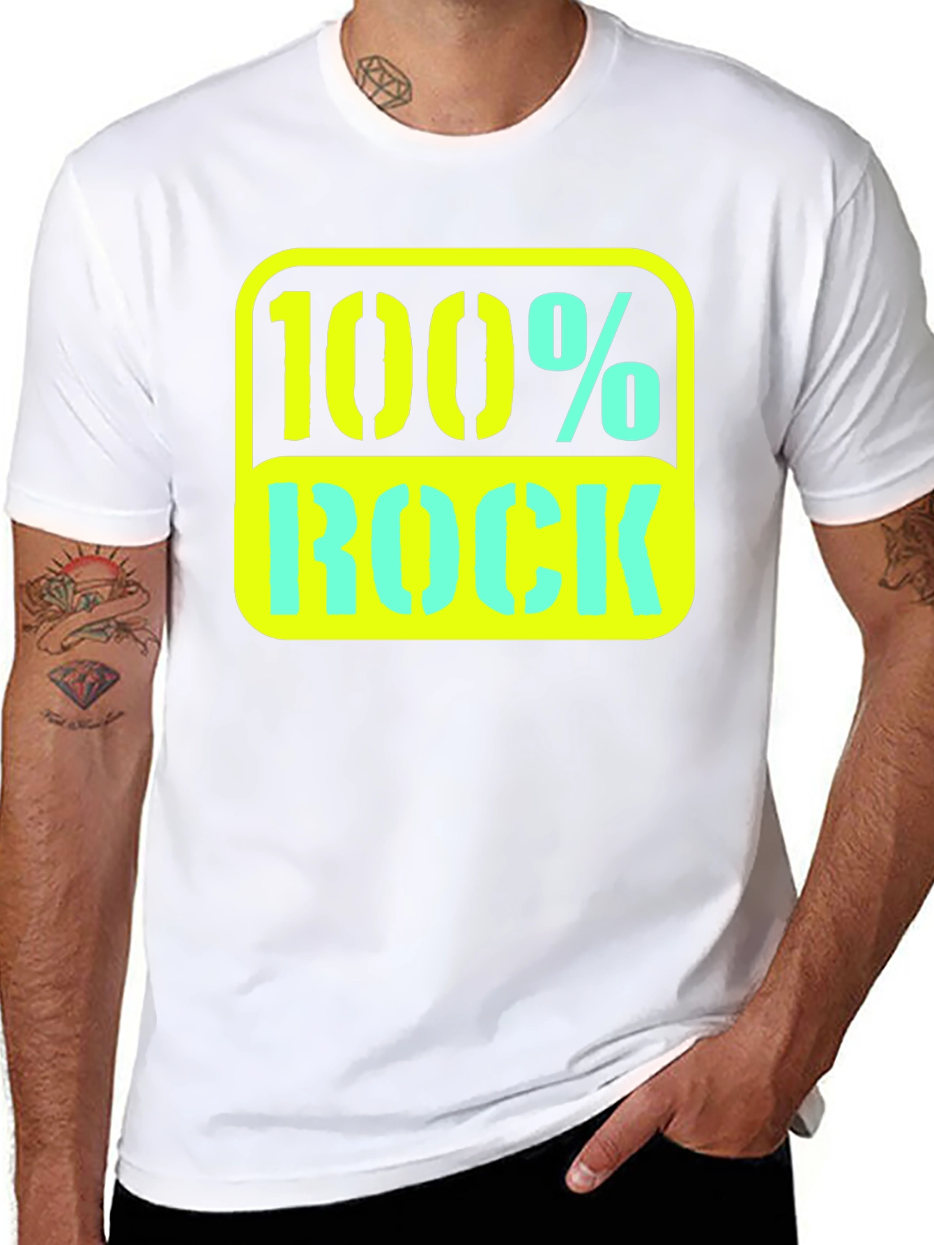 100% Rock Graphic Tee - Bold Style