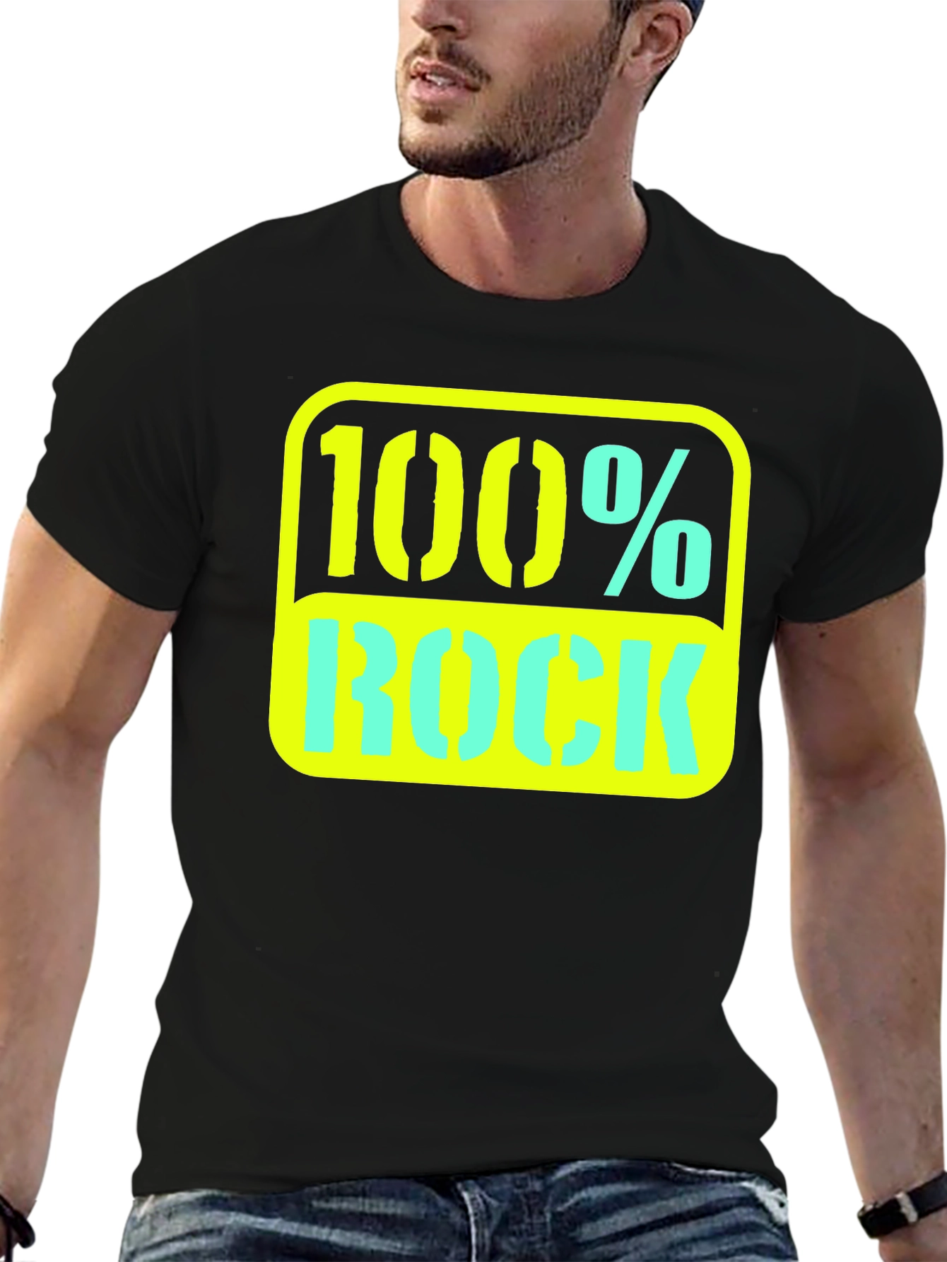 100% Rock Graphic Tee - Bold Style