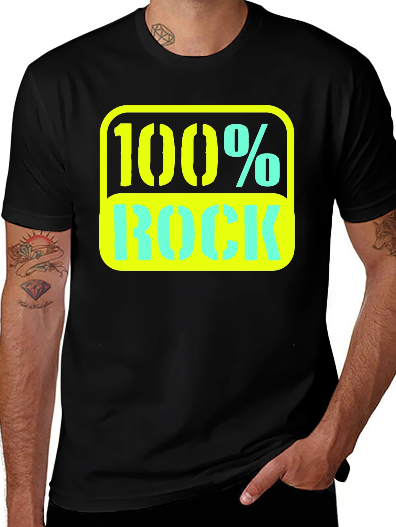 100% Rock Graphic Tee - Bold Style