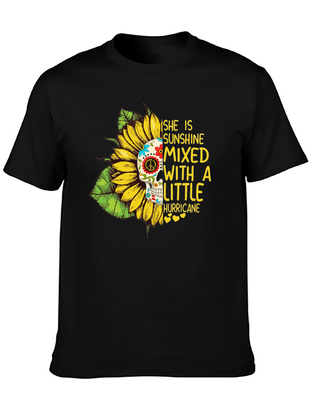 Sunflower Skull Graphic Tee - Sunshine & Hurricane