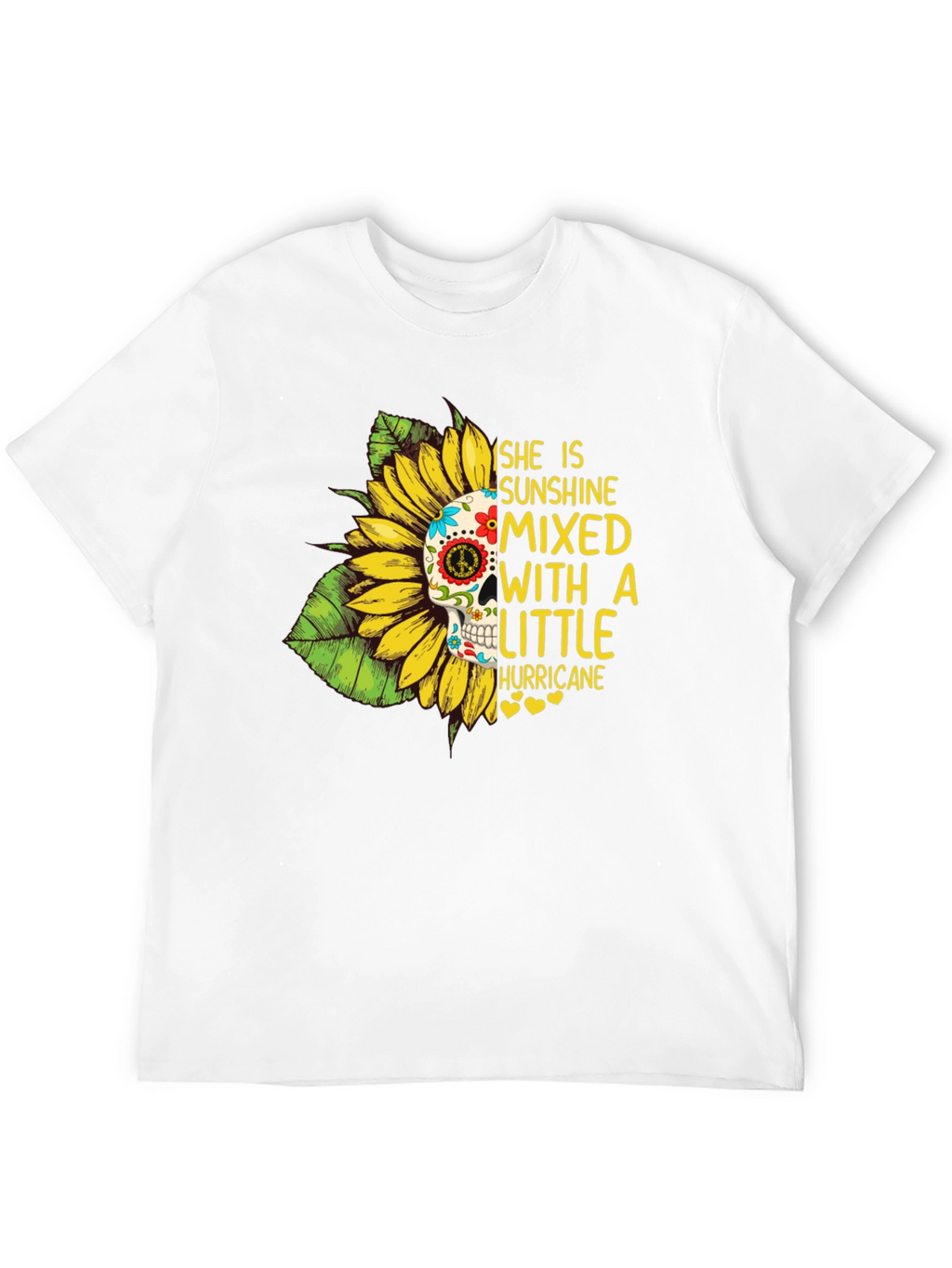 Sunflower Skull Graphic Tee - Sunshine & Hurricane