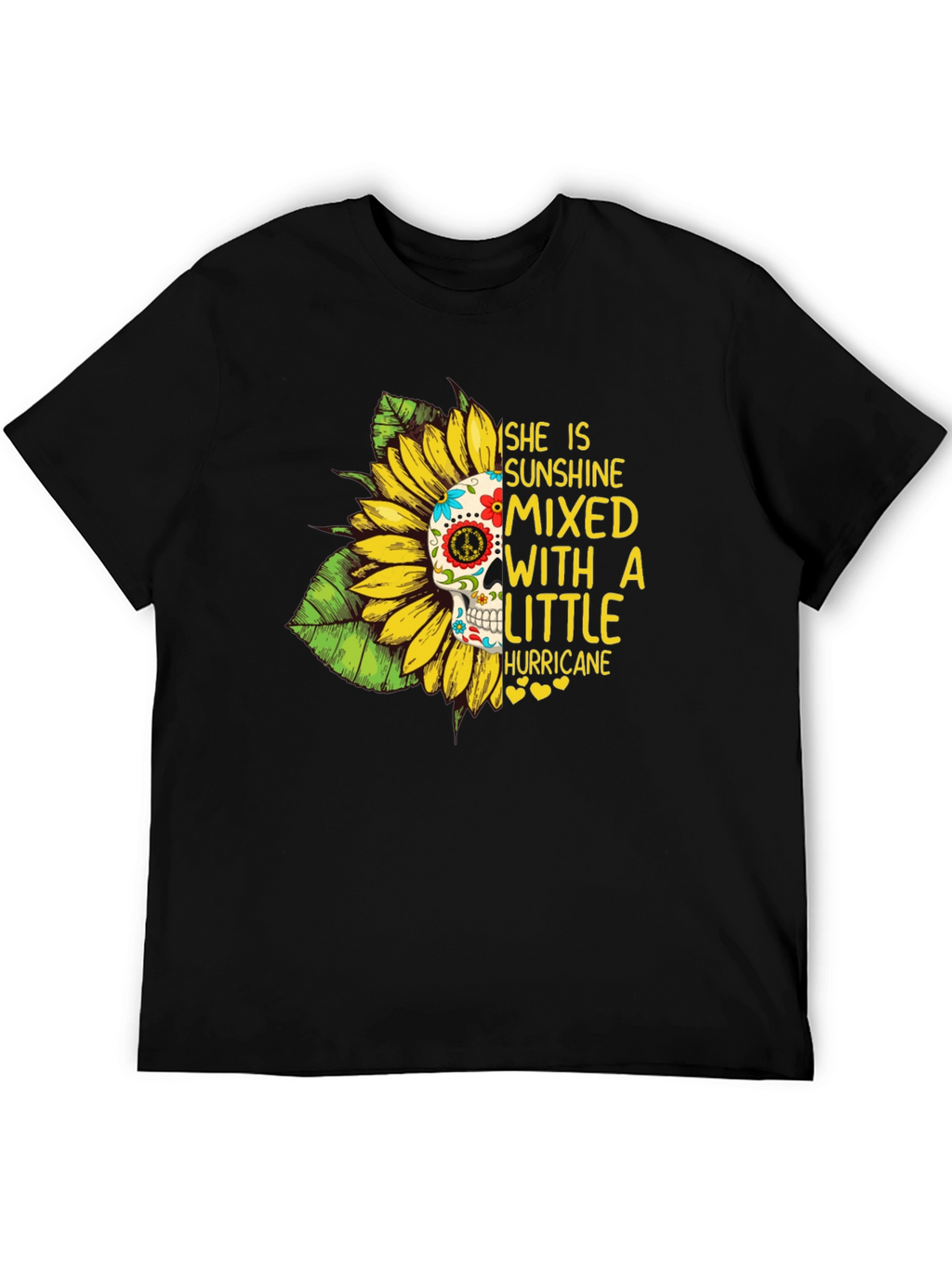 Sunflower Skull Graphic Tee - Sunshine & Hurricane