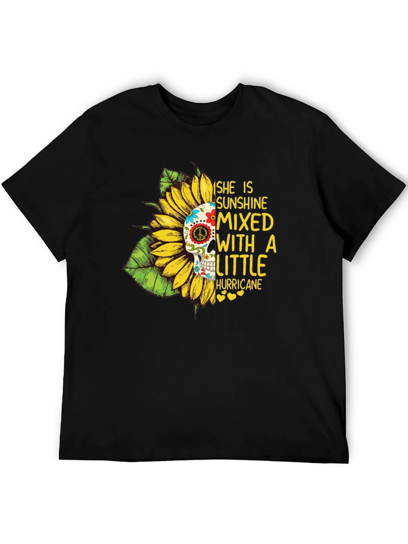 Sunflower Skull Graphic Tee - Sunshine & Hurricane