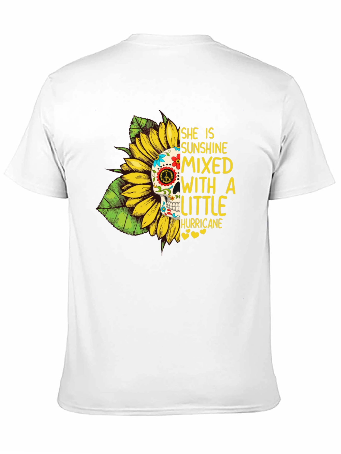 Sunflower Skull Graphic Tee - Sunshine & Hurricane