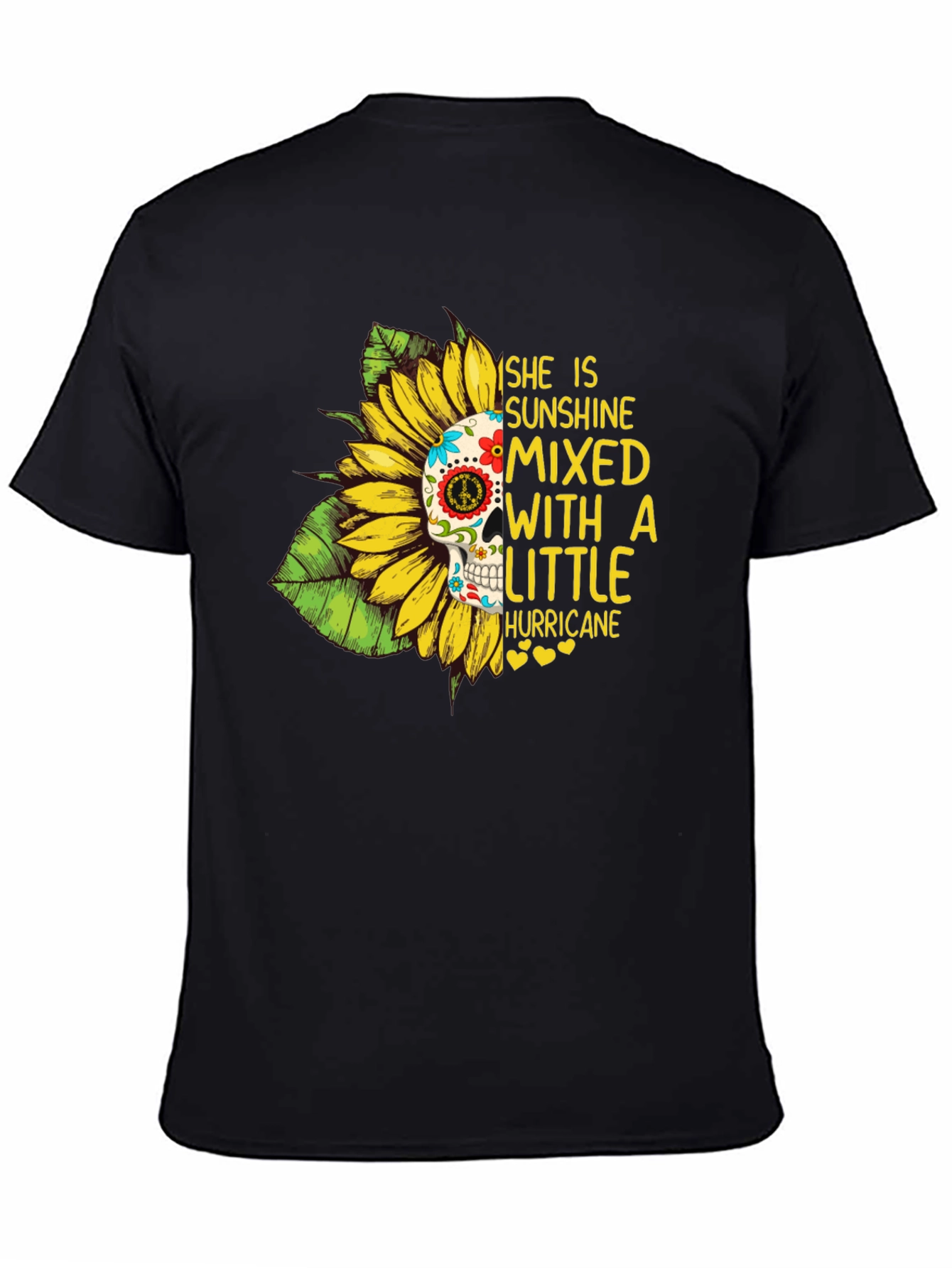 Sunflower Skull Graphic Tee - Sunshine & Hurricane