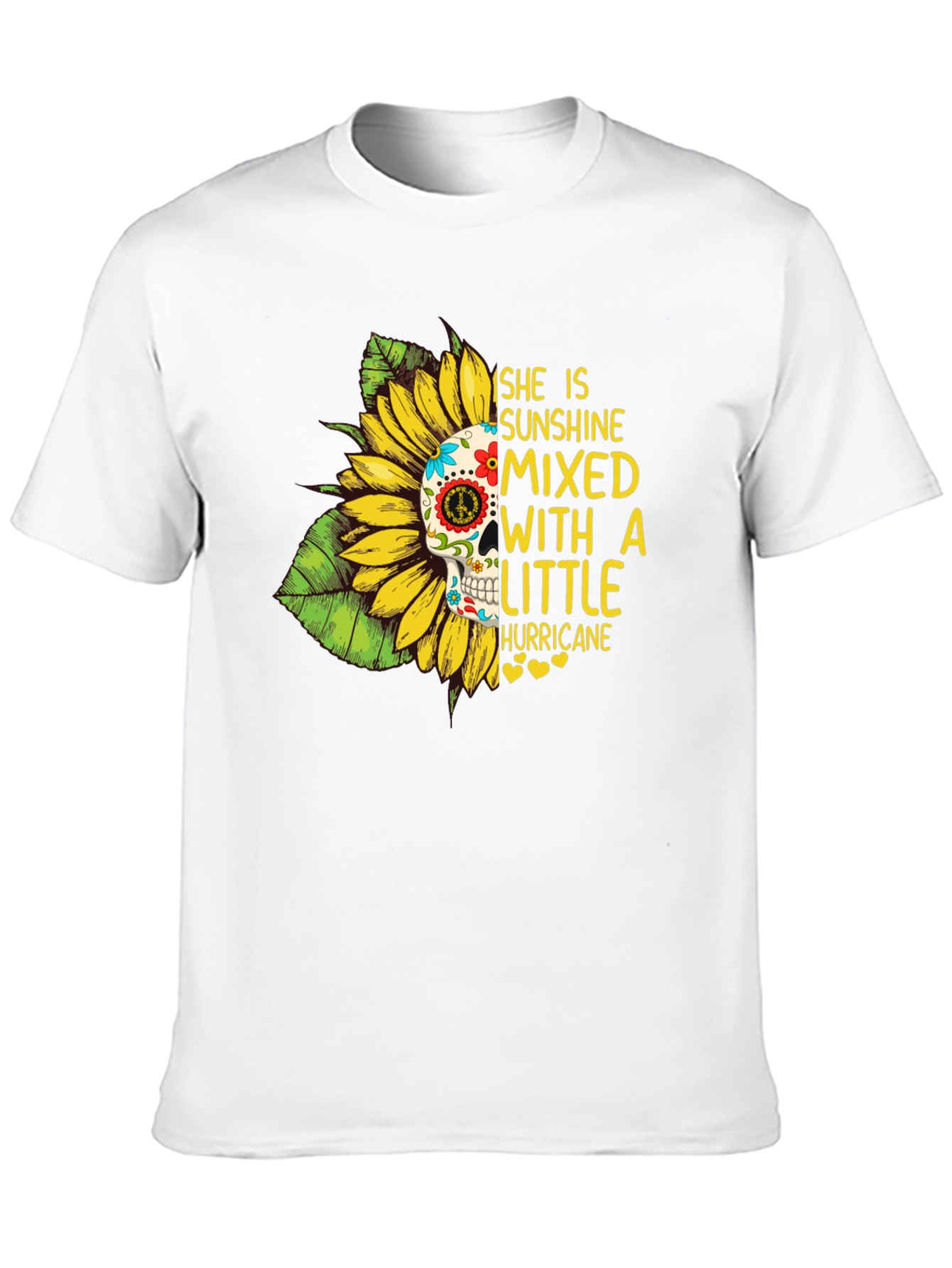 Sunflower Skull Graphic Tee - Sunshine & Hurricane