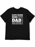 Graphic Designer Dad T-Shirt - Hero Protector Funny