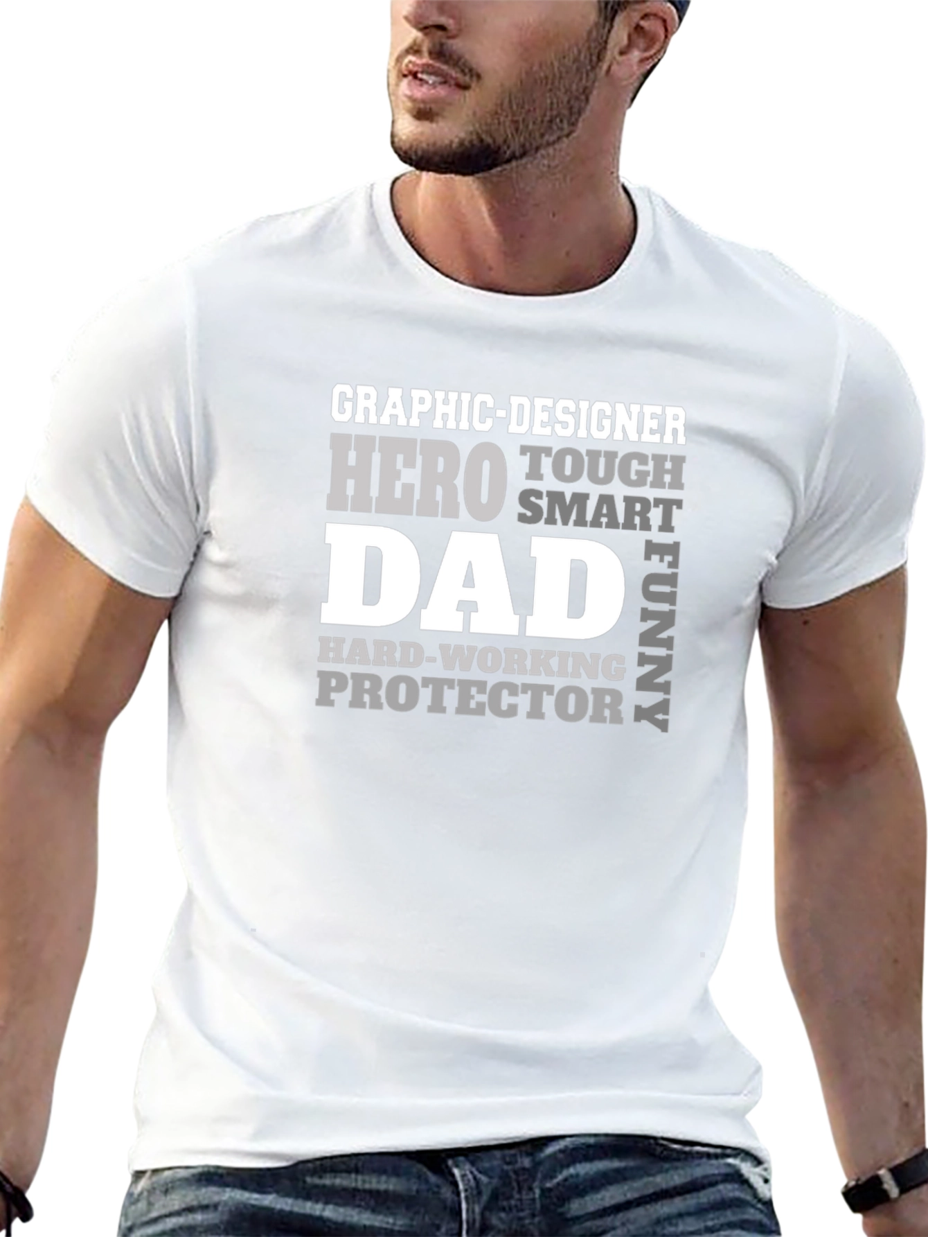 Graphic Designer Dad T-Shirt - Hero Protector Funny