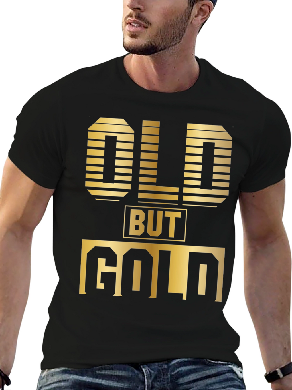 Old But Gold T-Shirt - Black Graphic Tee