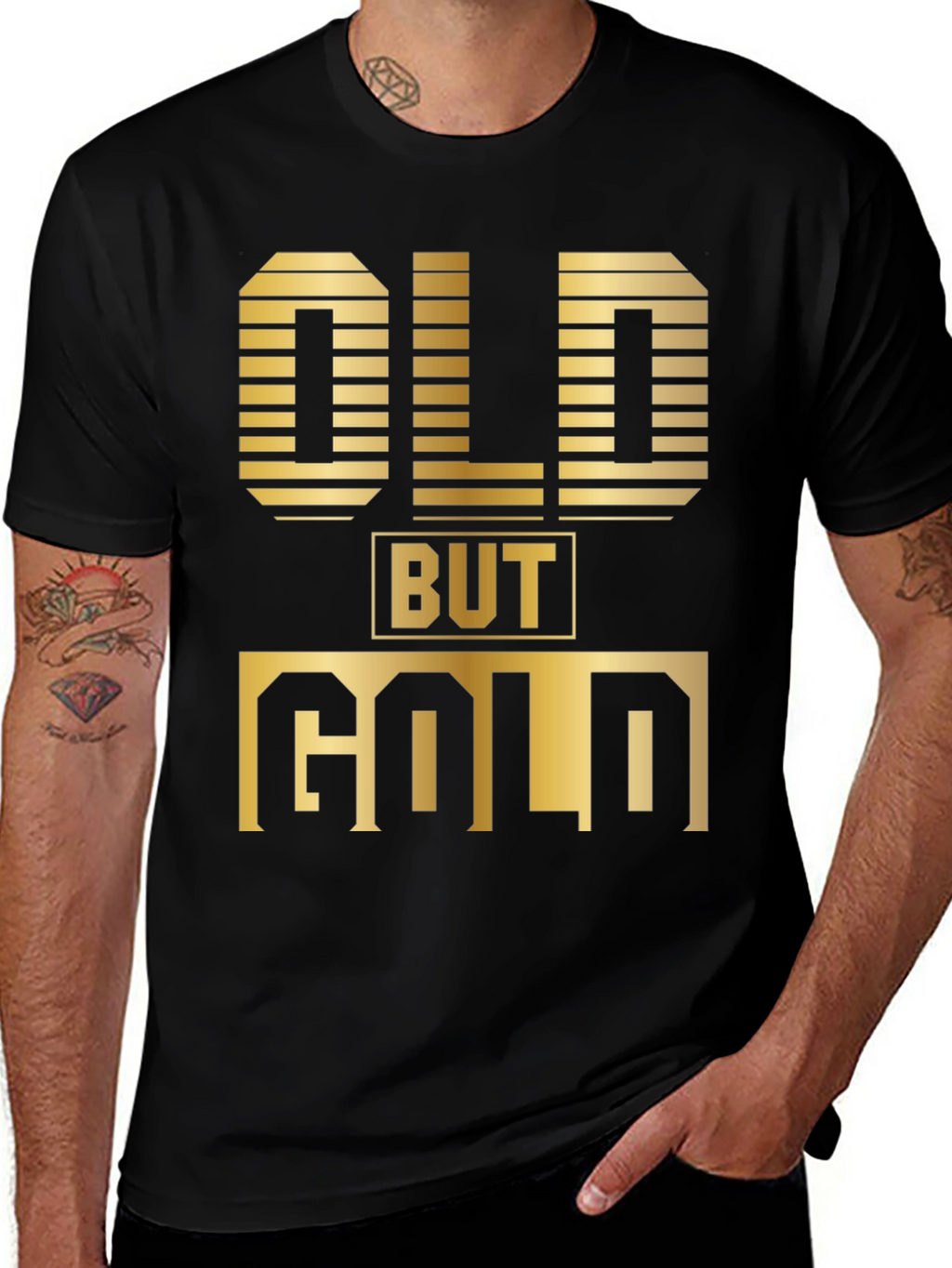 Old But Gold T-Shirt - Black Graphic Tee
