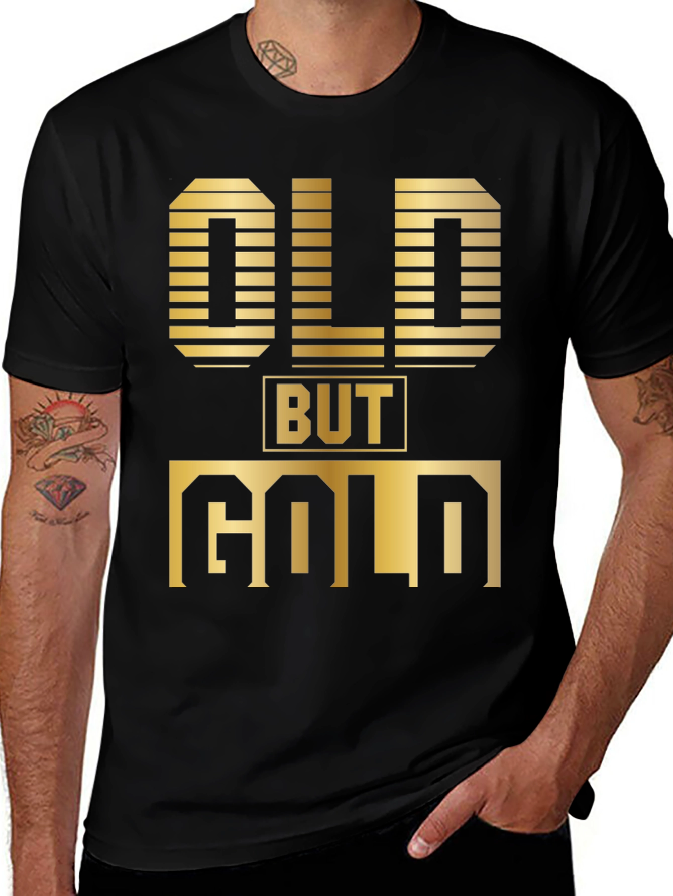Old But Gold T-Shirt - Black Graphic Tee
