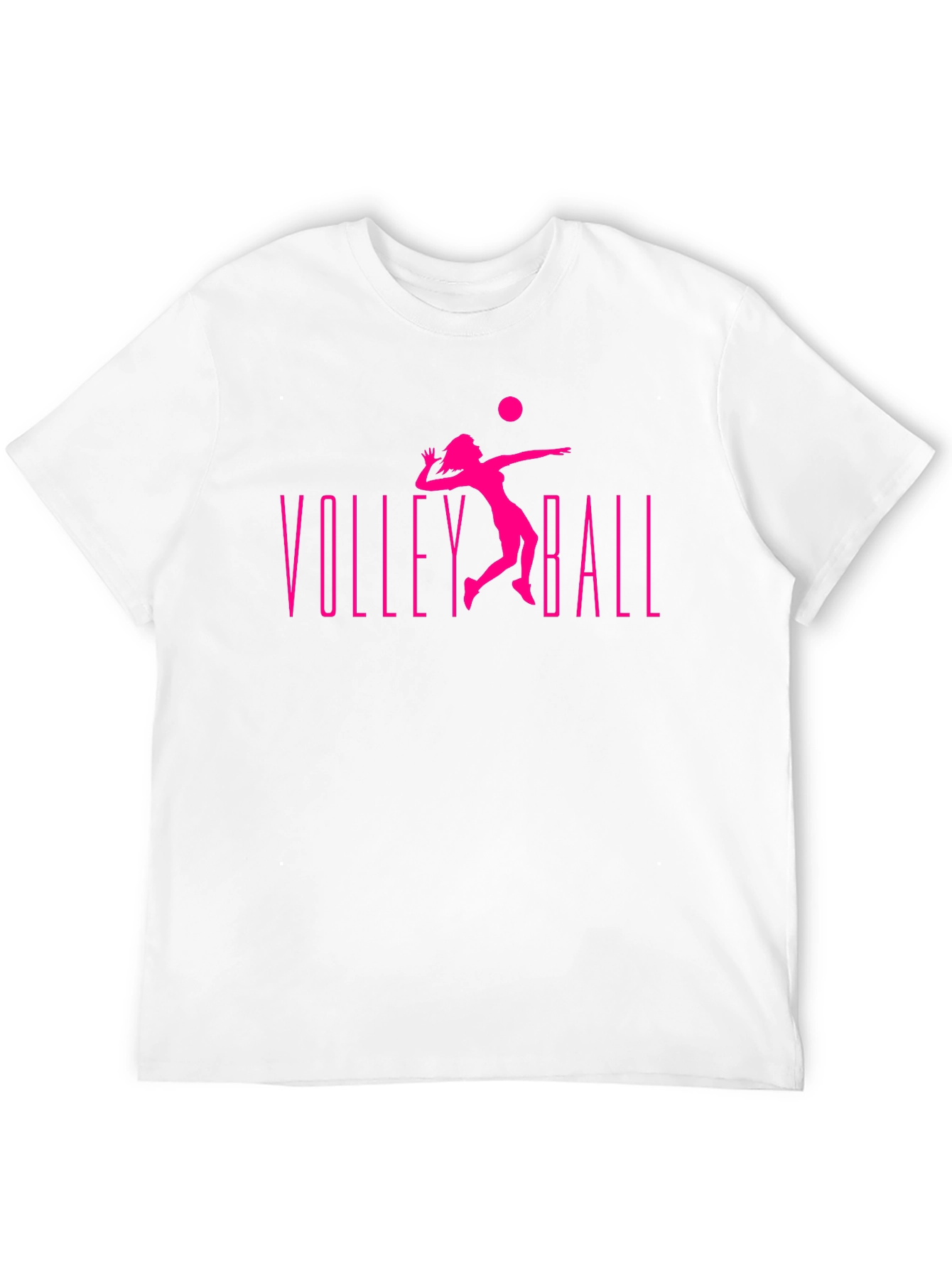 Volleyball Graphic Tee - Black Cotton T-Shirt