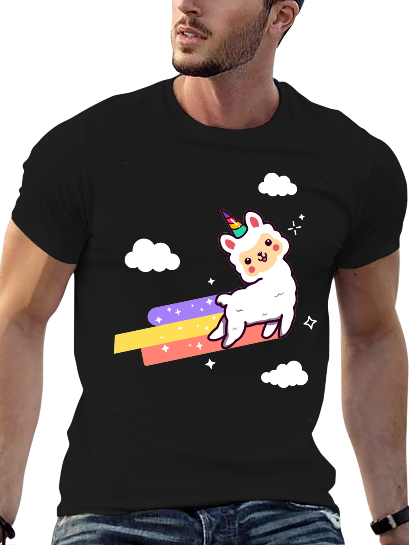 Llama Unicorn Rainbow T-Shirt