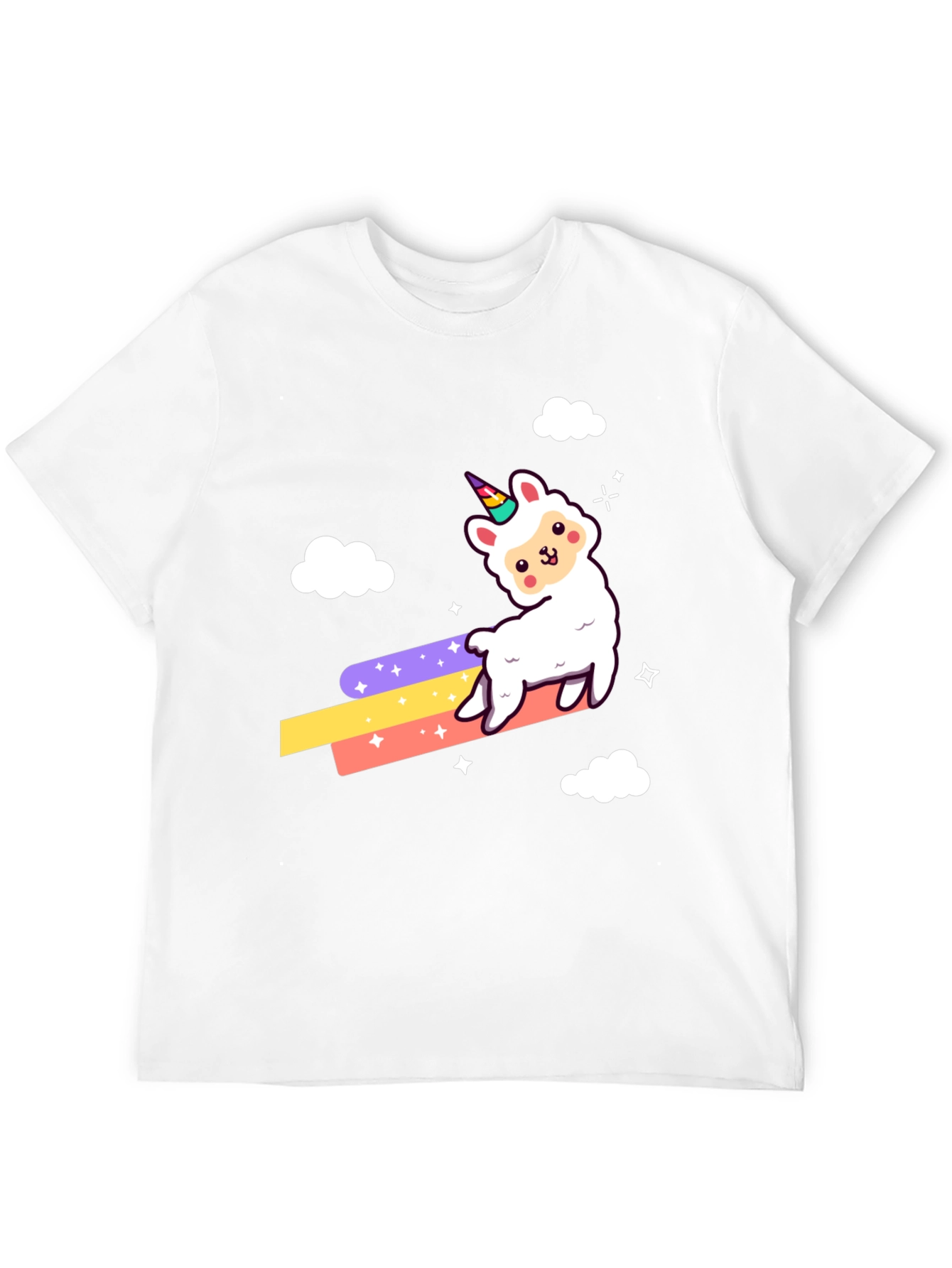 Llama Unicorn Rainbow T-Shirt