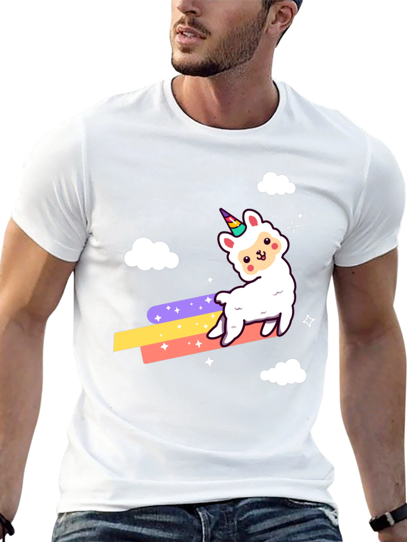 Llama Unicorn Rainbow T-Shirt