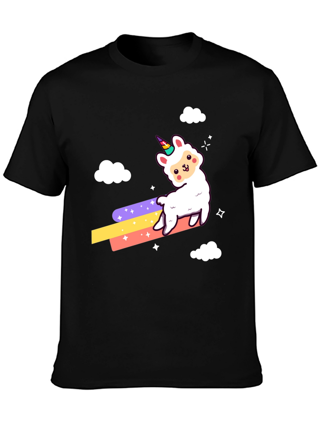 Llama Unicorn Rainbow T-Shirt