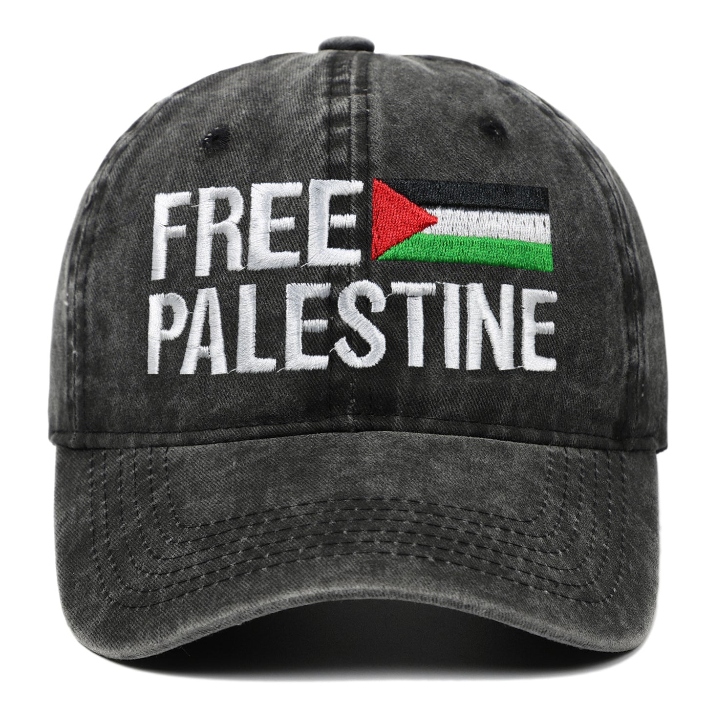 Baseball cap embroidered Palestinian retro dad hat
