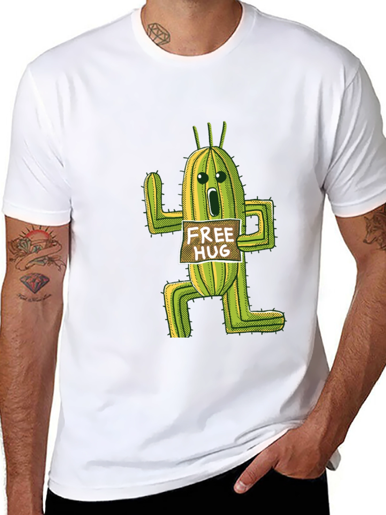 Cactus Free Hug T-Shirt - Funny Graphic Tee