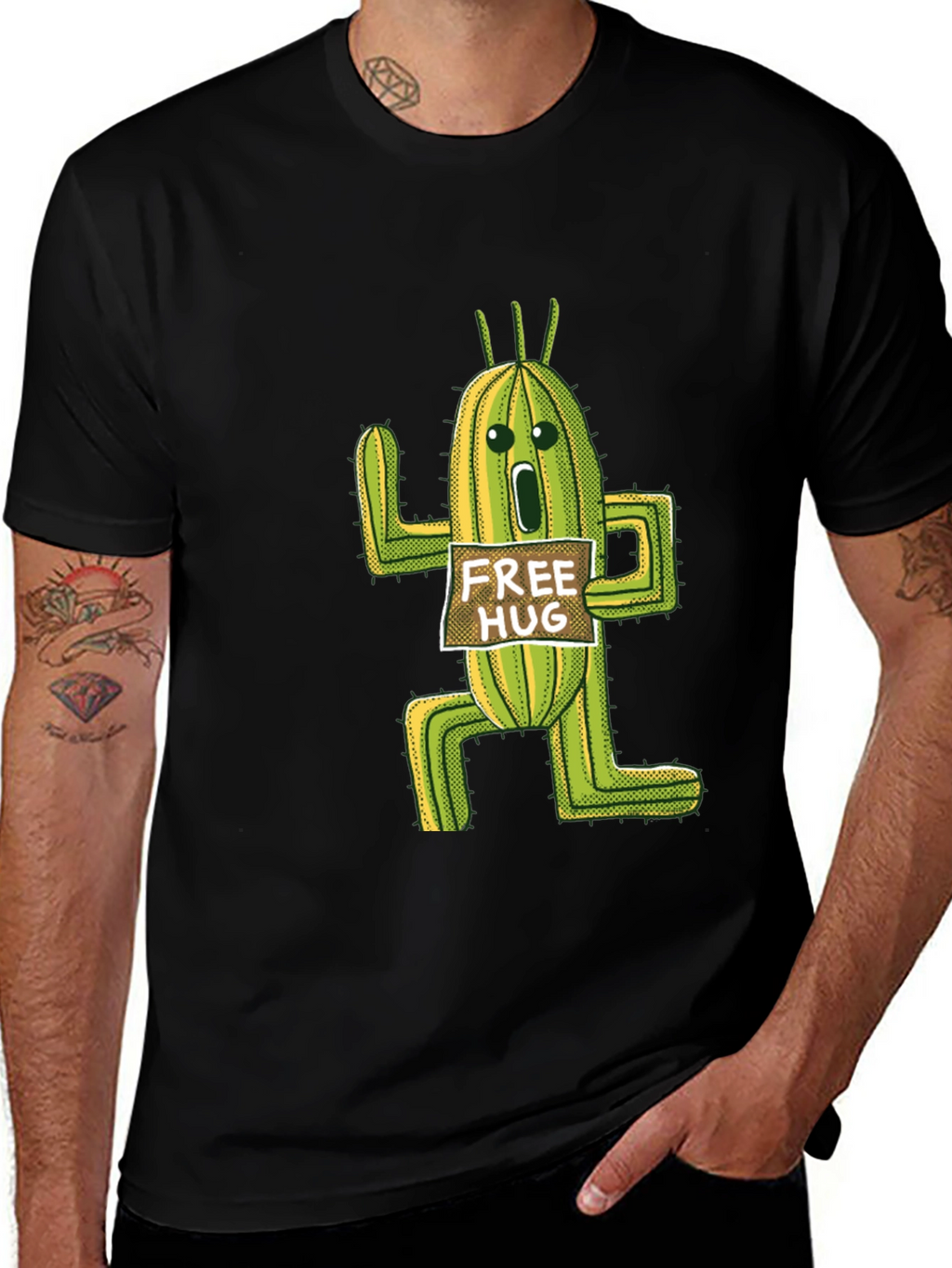 Cactus Free Hug T-Shirt - Funny Graphic Tee