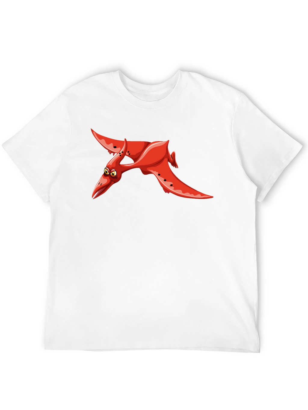 Red Pterodactyl Graphic Black T-Shirt