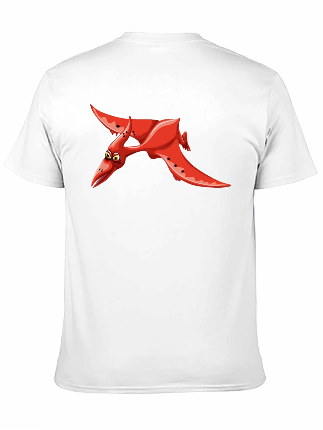 Red Pterodactyl Graphic Black T-Shirt