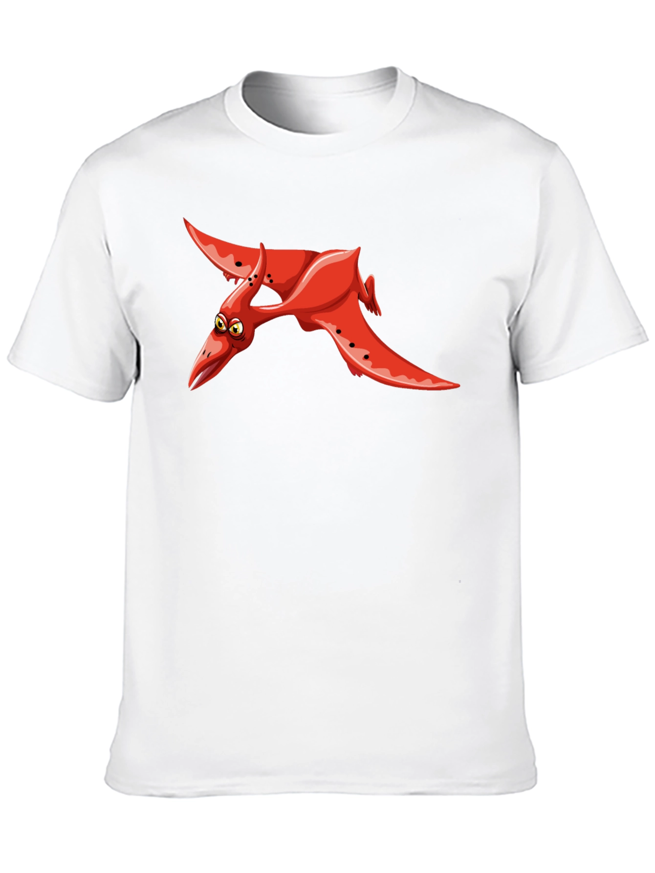 Red Pterodactyl Graphic Black T-Shirt
