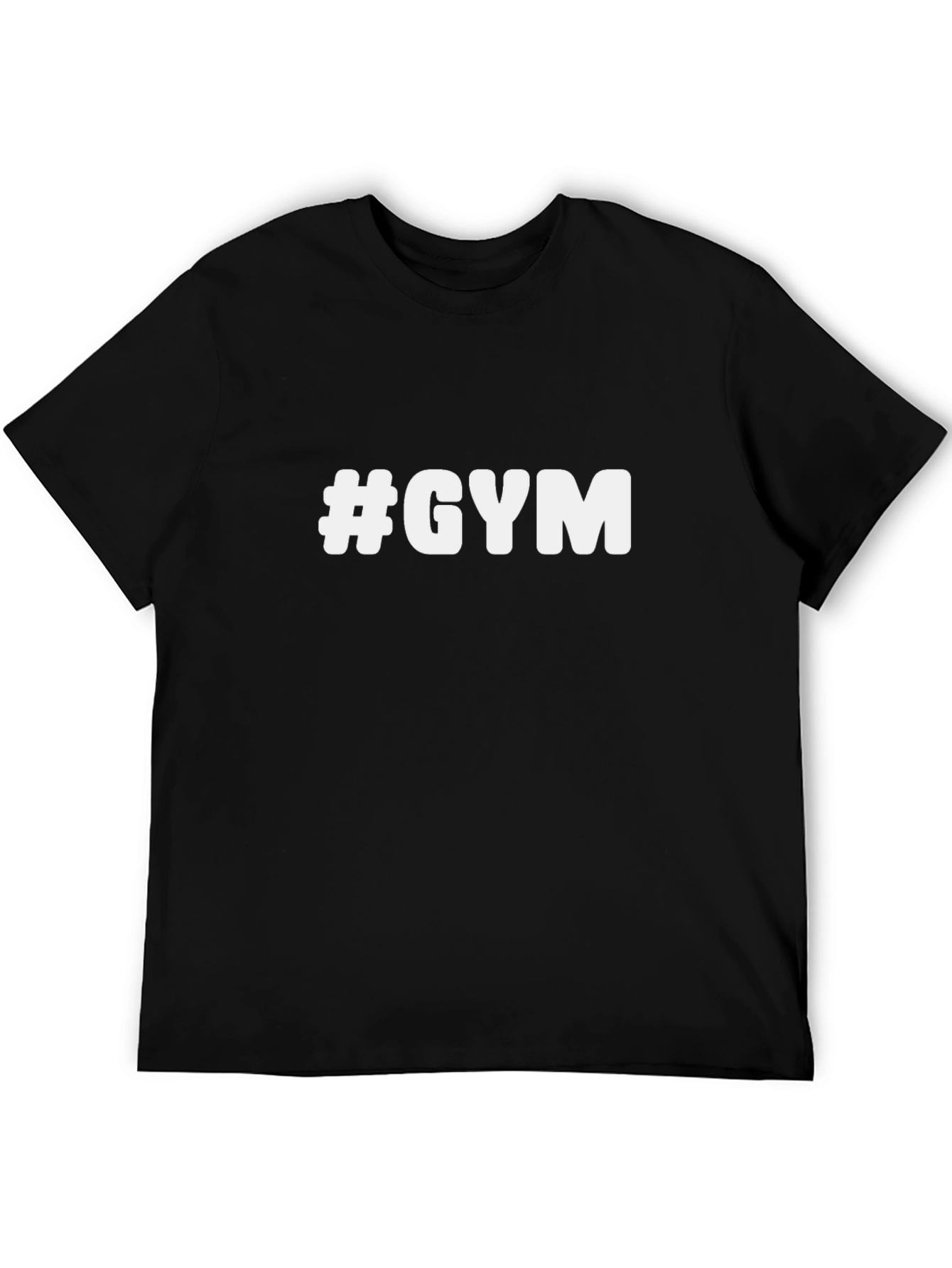 #GYM Black Cotton T-Shirt - Workout Ready