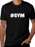 #GYM Black Cotton T-Shirt - Workout Ready