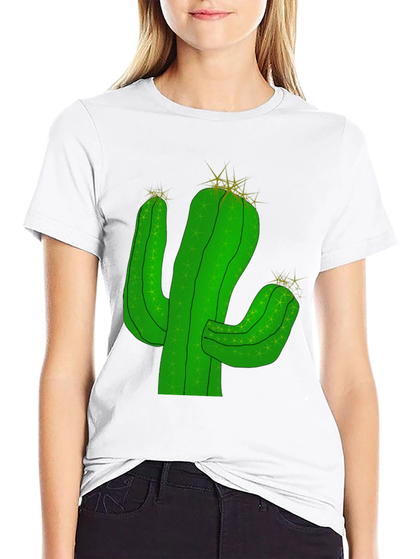 Cactus Graphic T-Shirt - Black