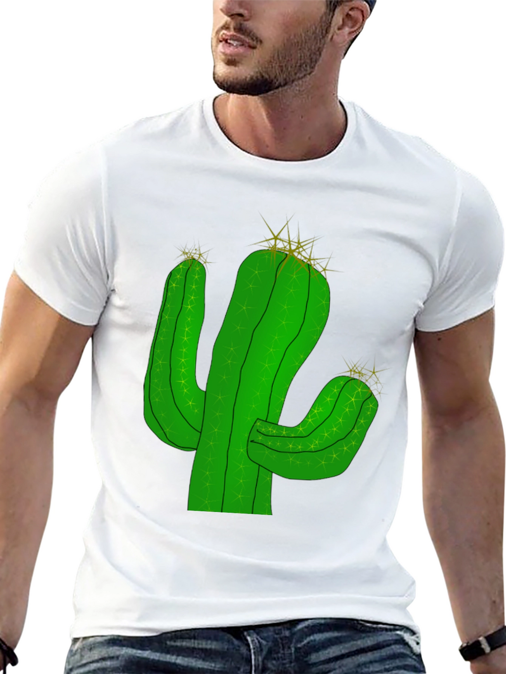Cactus Graphic T-Shirt - Black