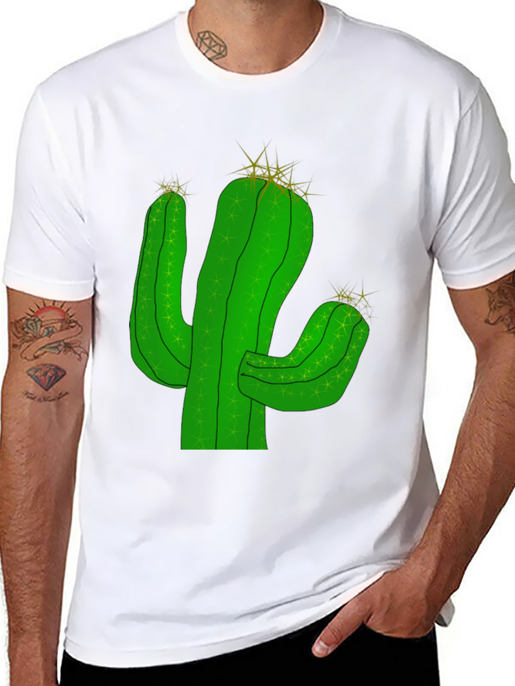 Cactus Graphic T-Shirt - Black