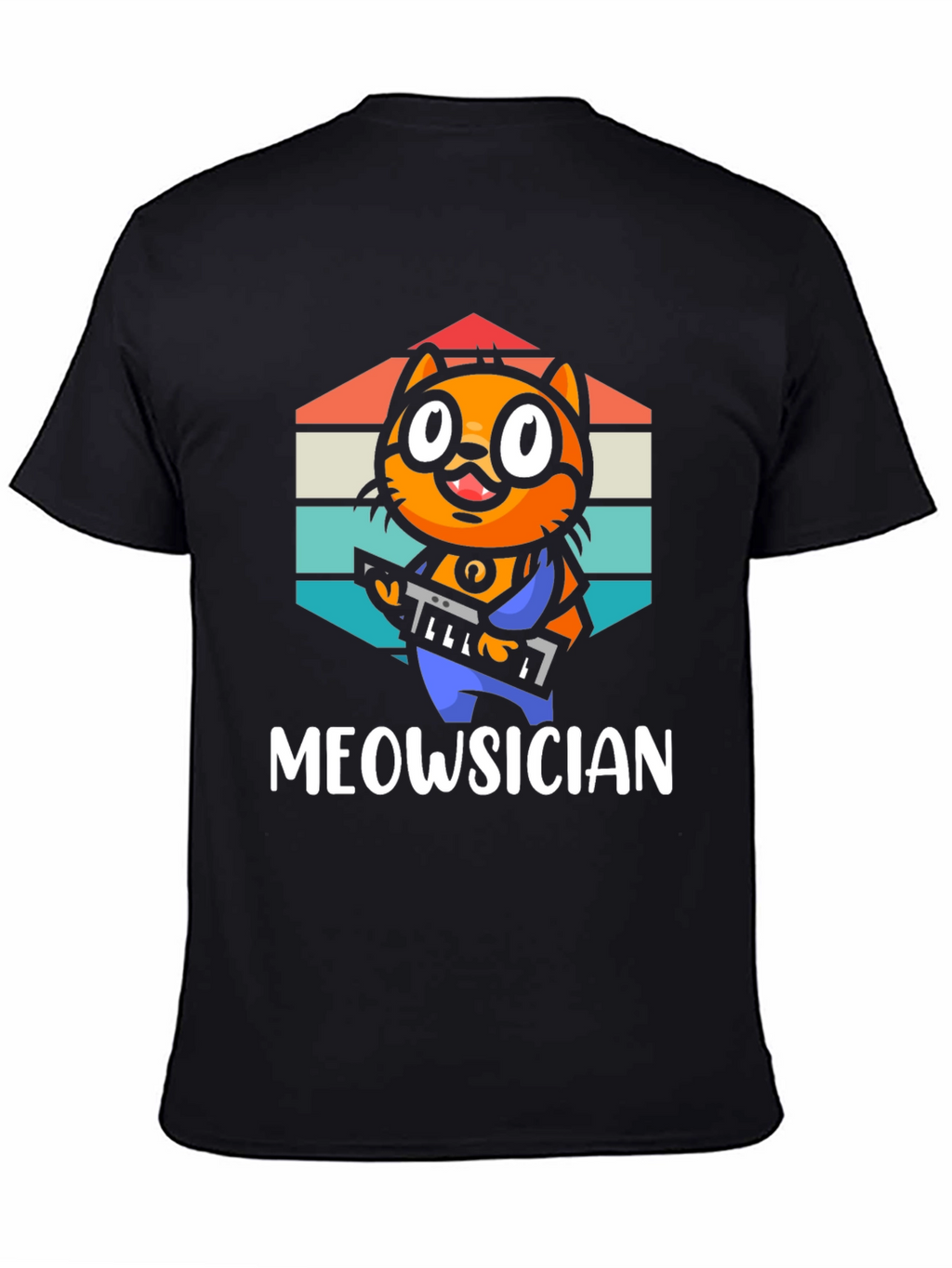 Meowsician Cat T-Shirt - Music Lover Tee
