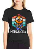 Meowsician Cat T-Shirt - Music Lover Tee
