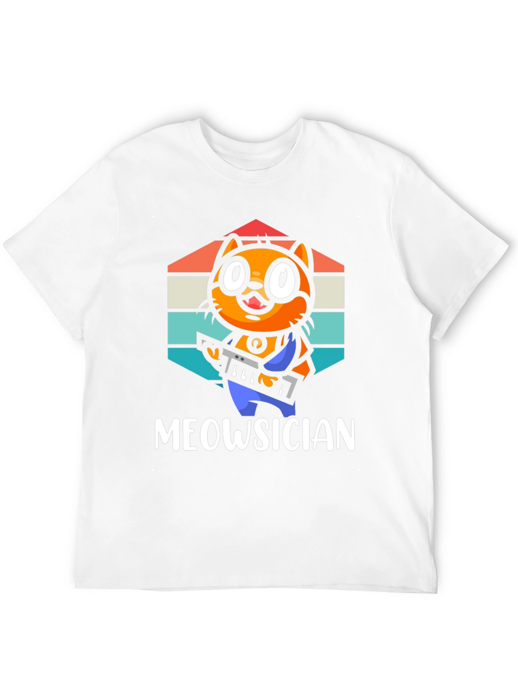 Meowsician Cat T-Shirt - Music Lover Tee