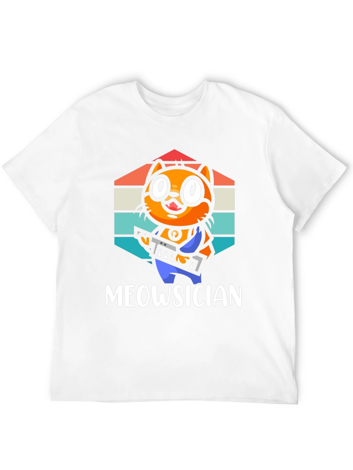 Meowsician Cat T-Shirt - Music Lover Tee