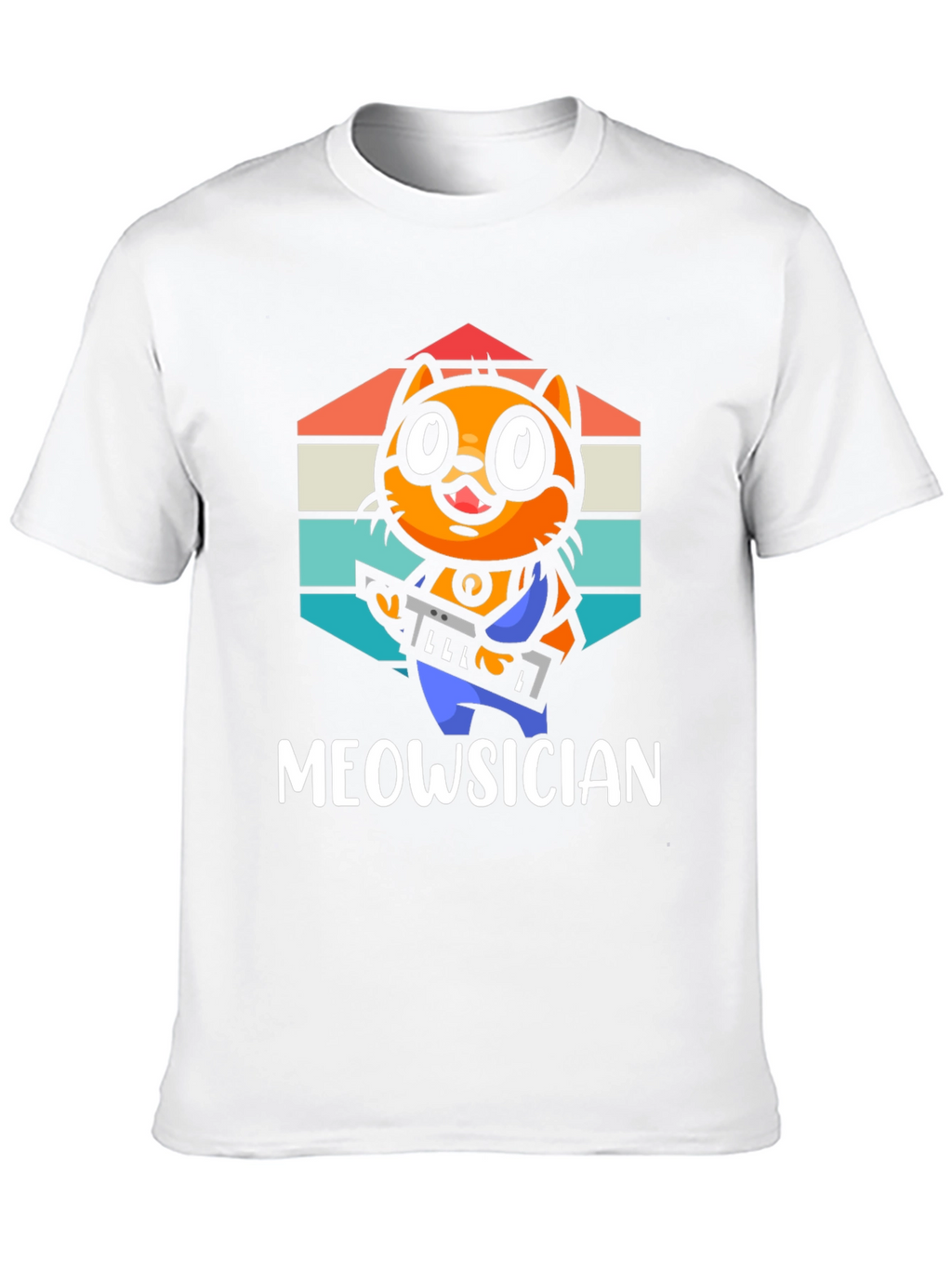 Meowsician Cat T-Shirt - Music Lover Tee