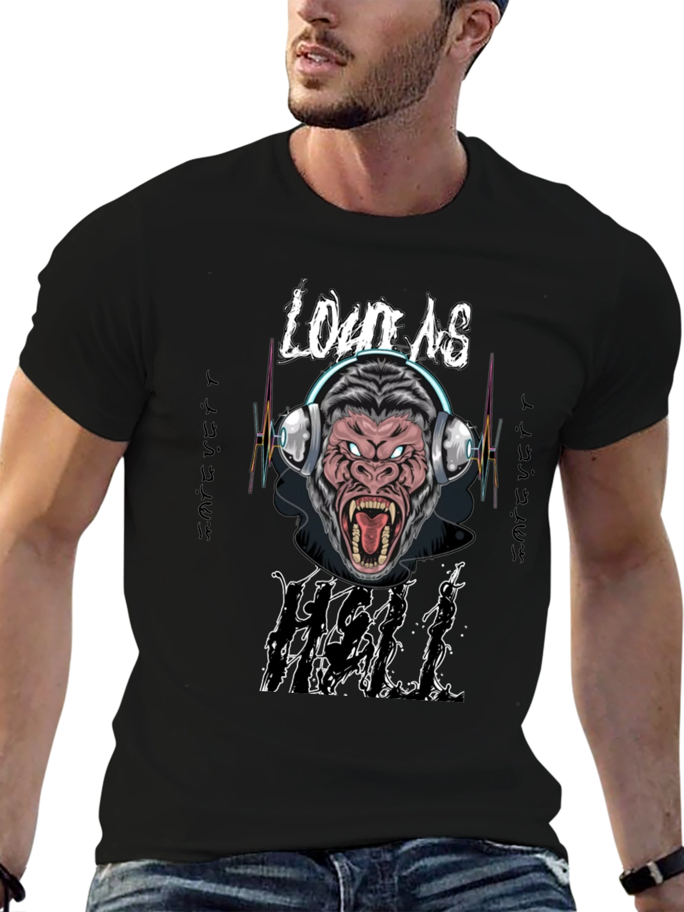 Loud As Hell Gorilla Graphic T-Shirt
