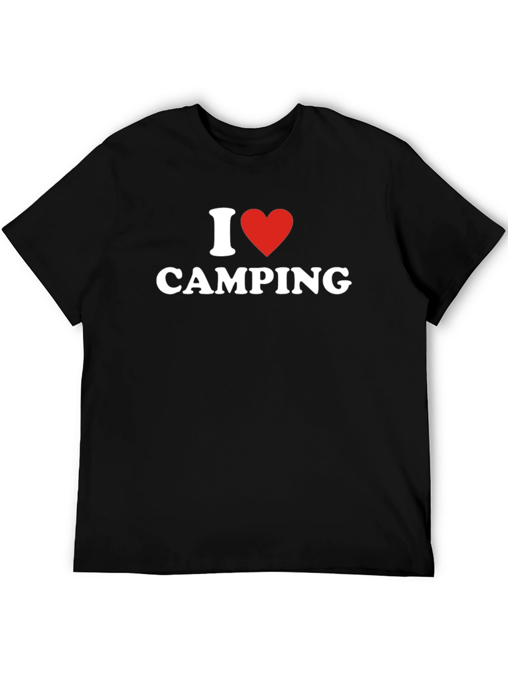 I Heart Camping T-Shirt - Black Cotton Blend Tee