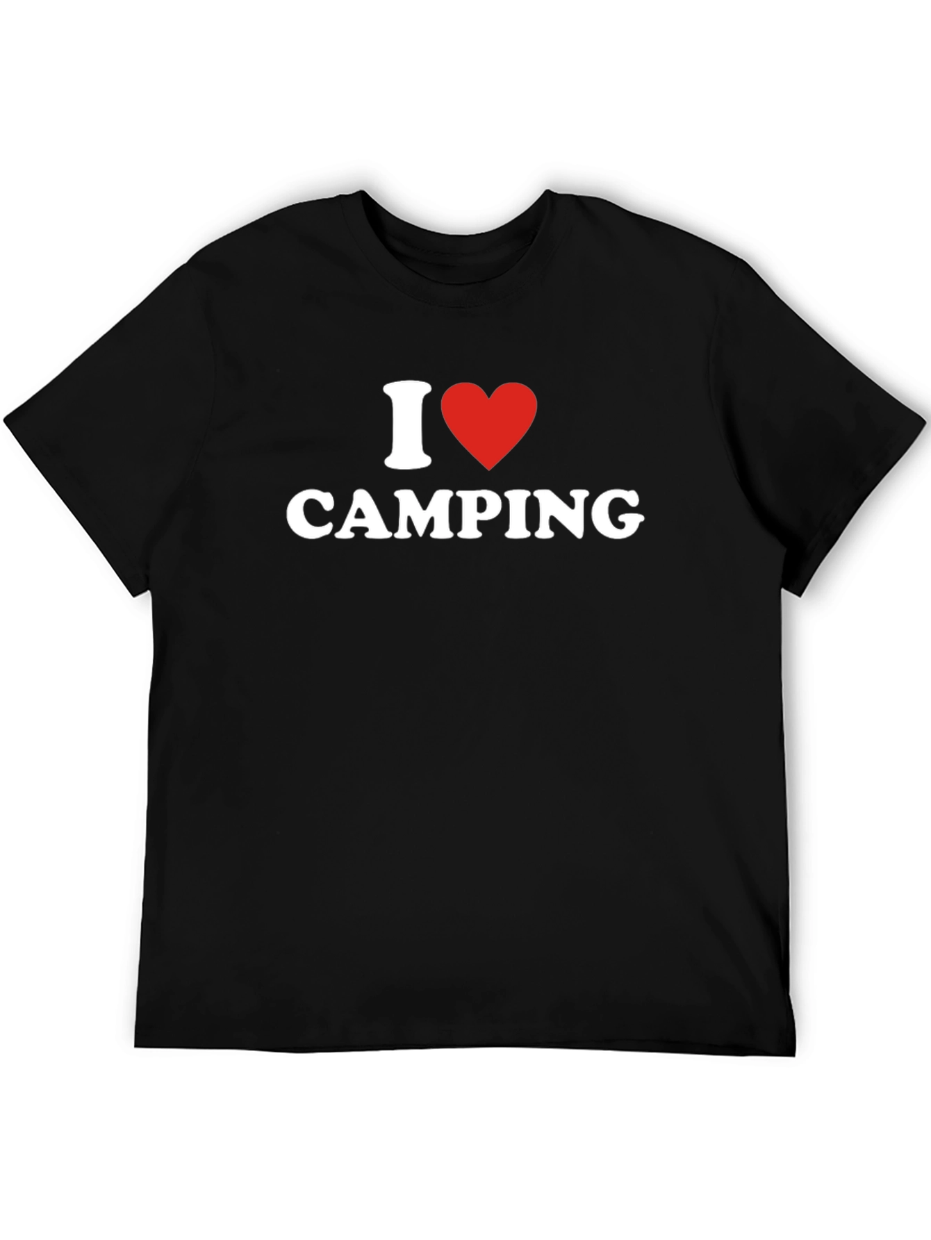I Heart Camping T-Shirt - Black Cotton Blend Tee