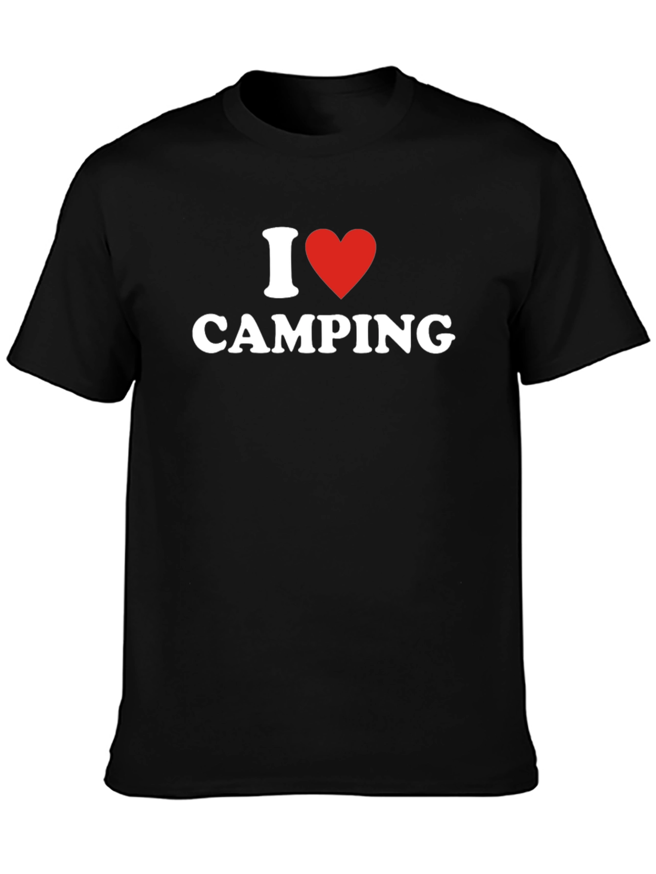 I Heart Camping T-Shirt - Black Cotton Blend Tee